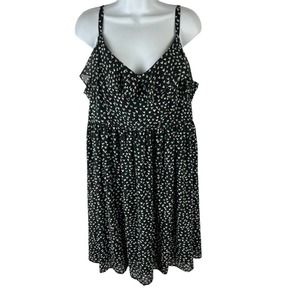 torrid Black Mini Dress with White & Mint Heart Print